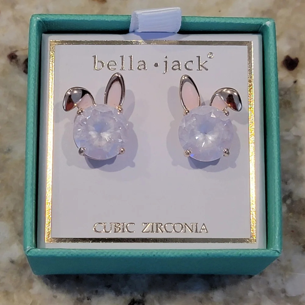Bella Jack Bunny Earrings NWT